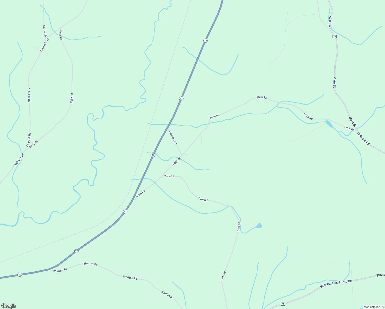 map of restaurants, bars, coffee shops, grocery stores, and more near 8926 Fitch Road in Hubbardsville