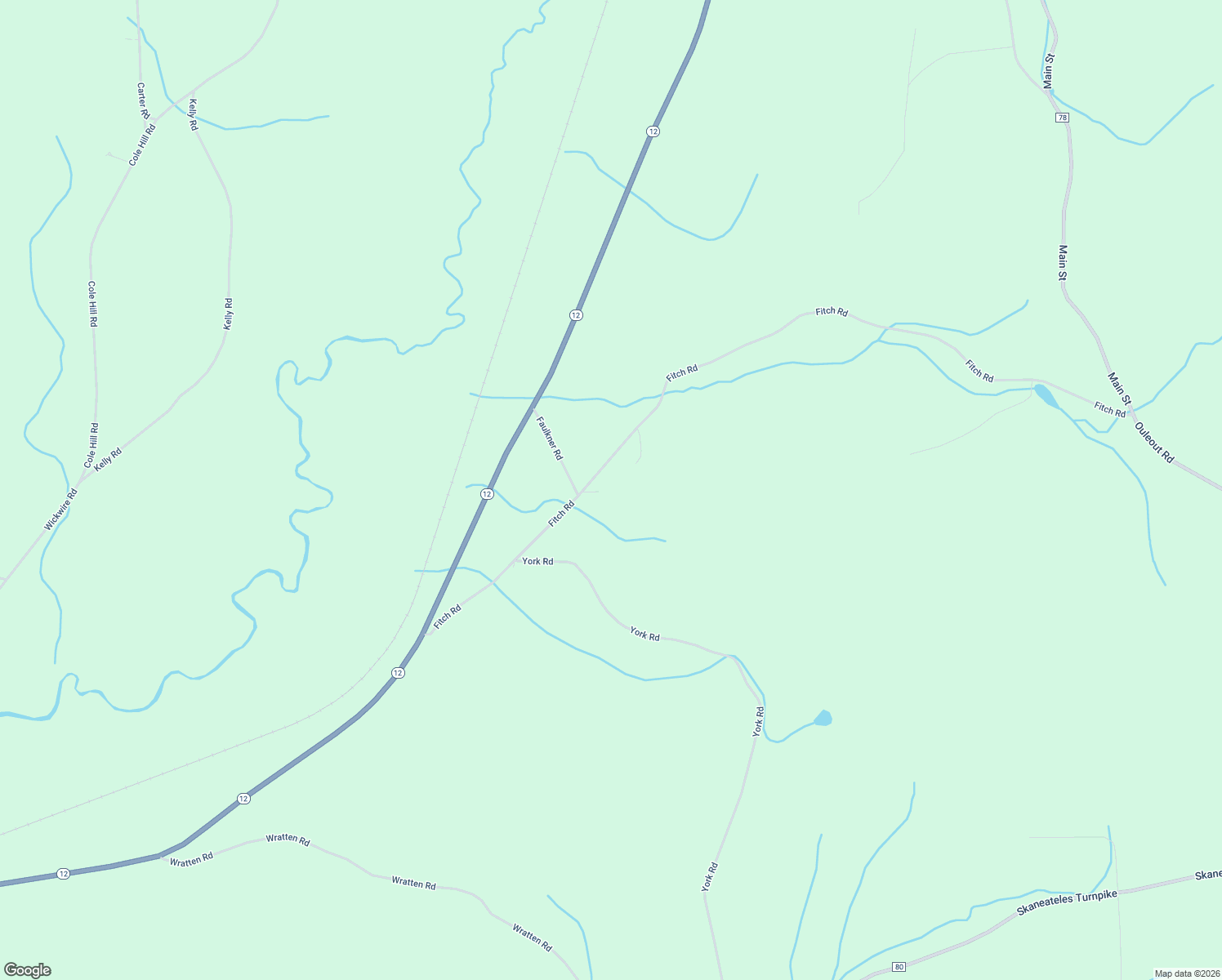 map of restaurants, bars, coffee shops, grocery stores, and more near 8926 Fitch Road in Hubbardsville