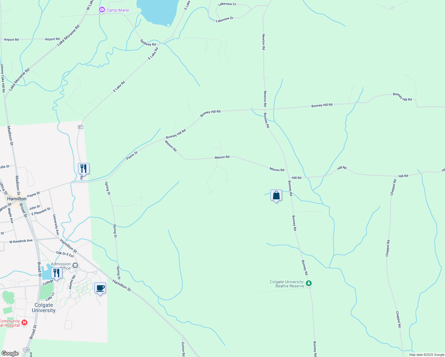 map of restaurants, bars, coffee shops, grocery stores, and more near 3275 Amelias Way in Hamilton