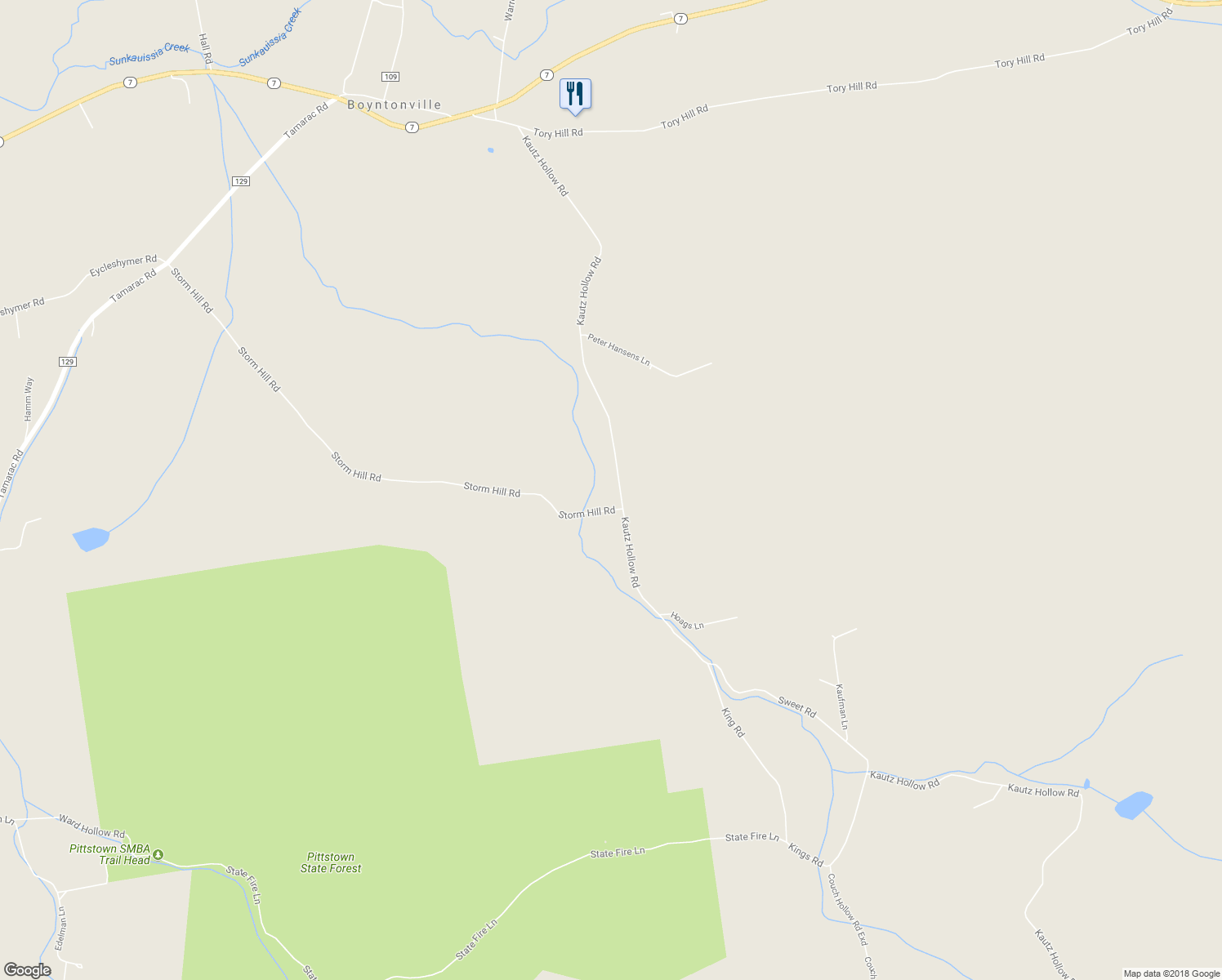 map of restaurants, bars, coffee shops, grocery stores, and more near 771 Kautz Hollow Road in Johnsonville