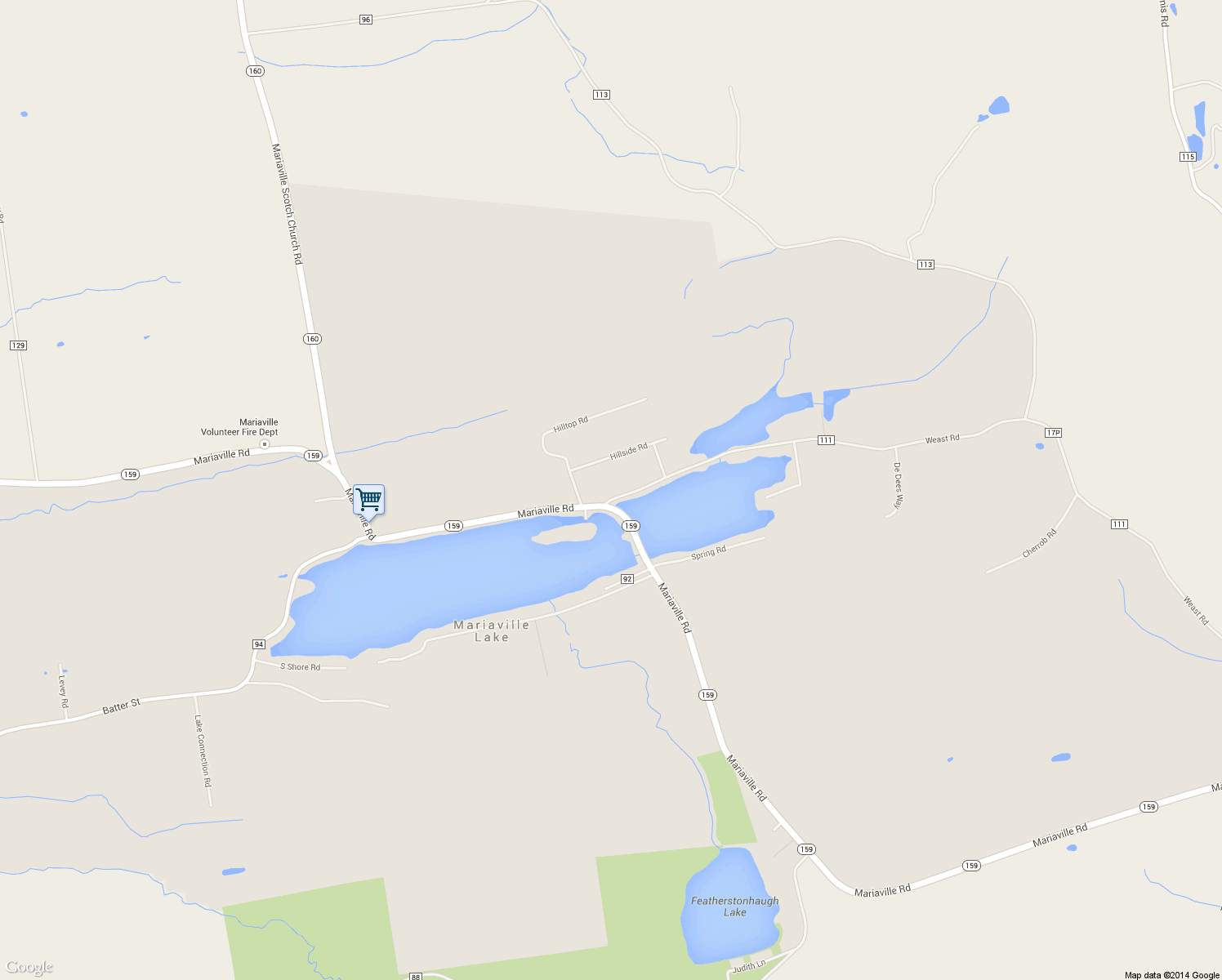 map of restaurants, bars, coffee shops, grocery stores, and more near 2598 Weast Road in Pattersonville