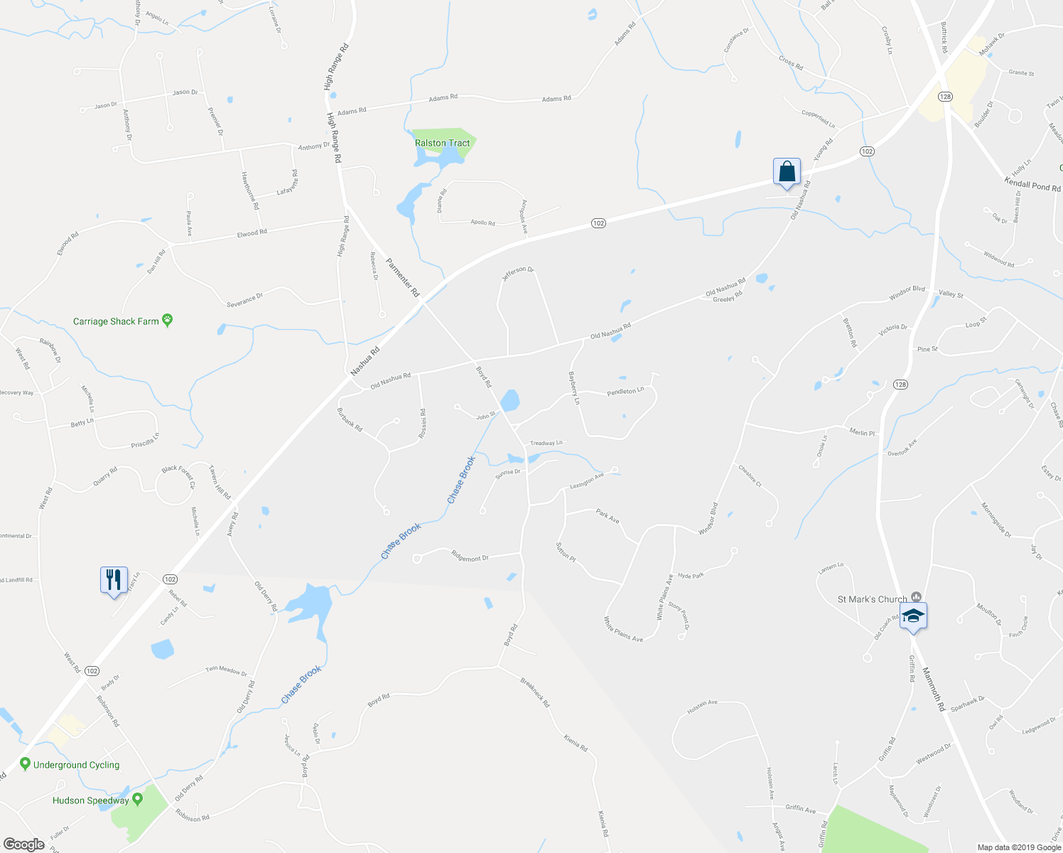 map of restaurants, bars, coffee shops, grocery stores, and more near 8 Pendleton Lane in Londonderry