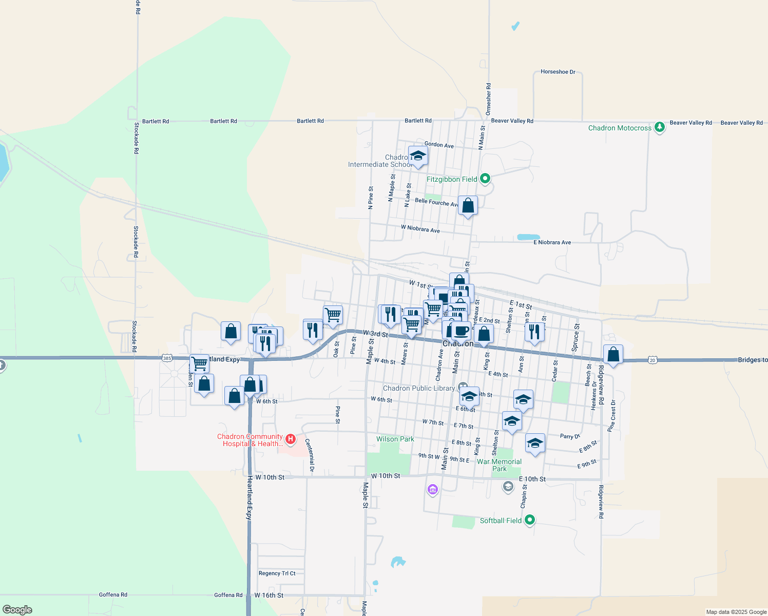 West 2nd Street, Chadron NE Walk Score