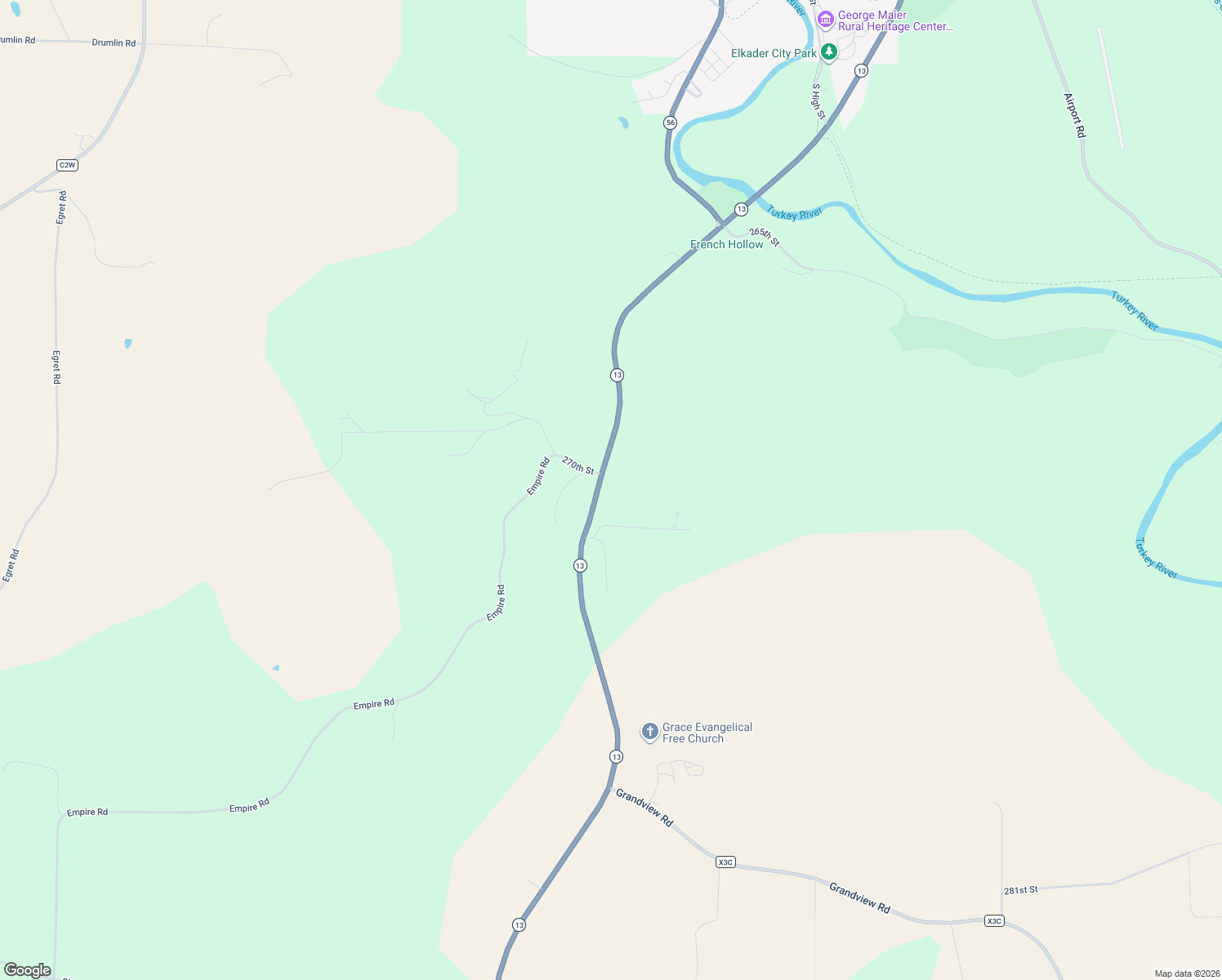 map of restaurants, bars, coffee shops, grocery stores, and more near in Elkader