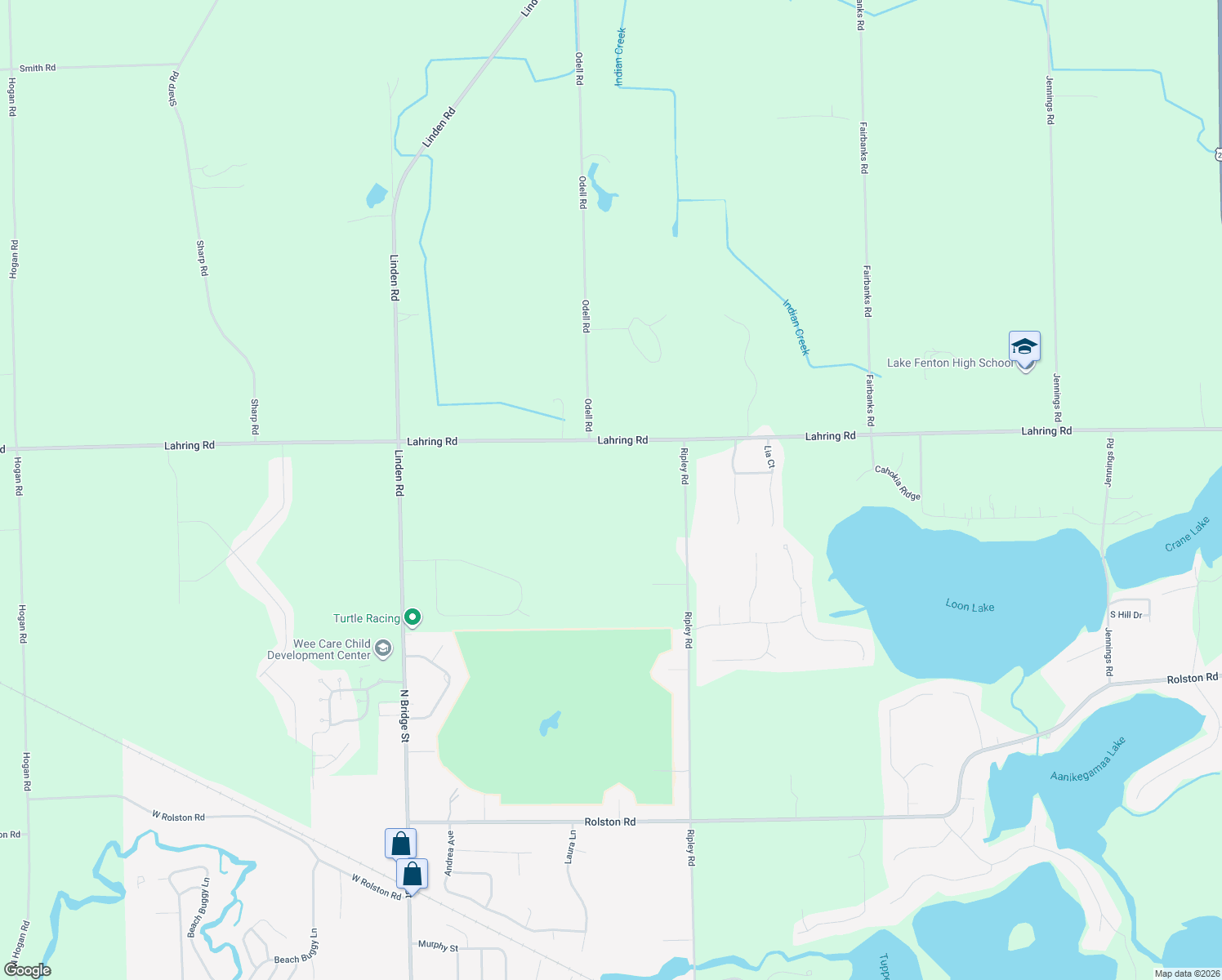 map of restaurants, bars, coffee shops, grocery stores, and more near 5099 Lahring Rd in Linden