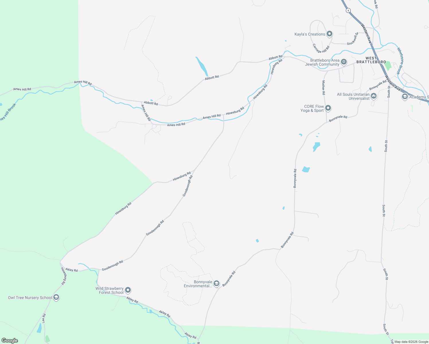 map of restaurants, bars, coffee shops, grocery stores, and more near 552 Hinesburg Road in West Brattleboro