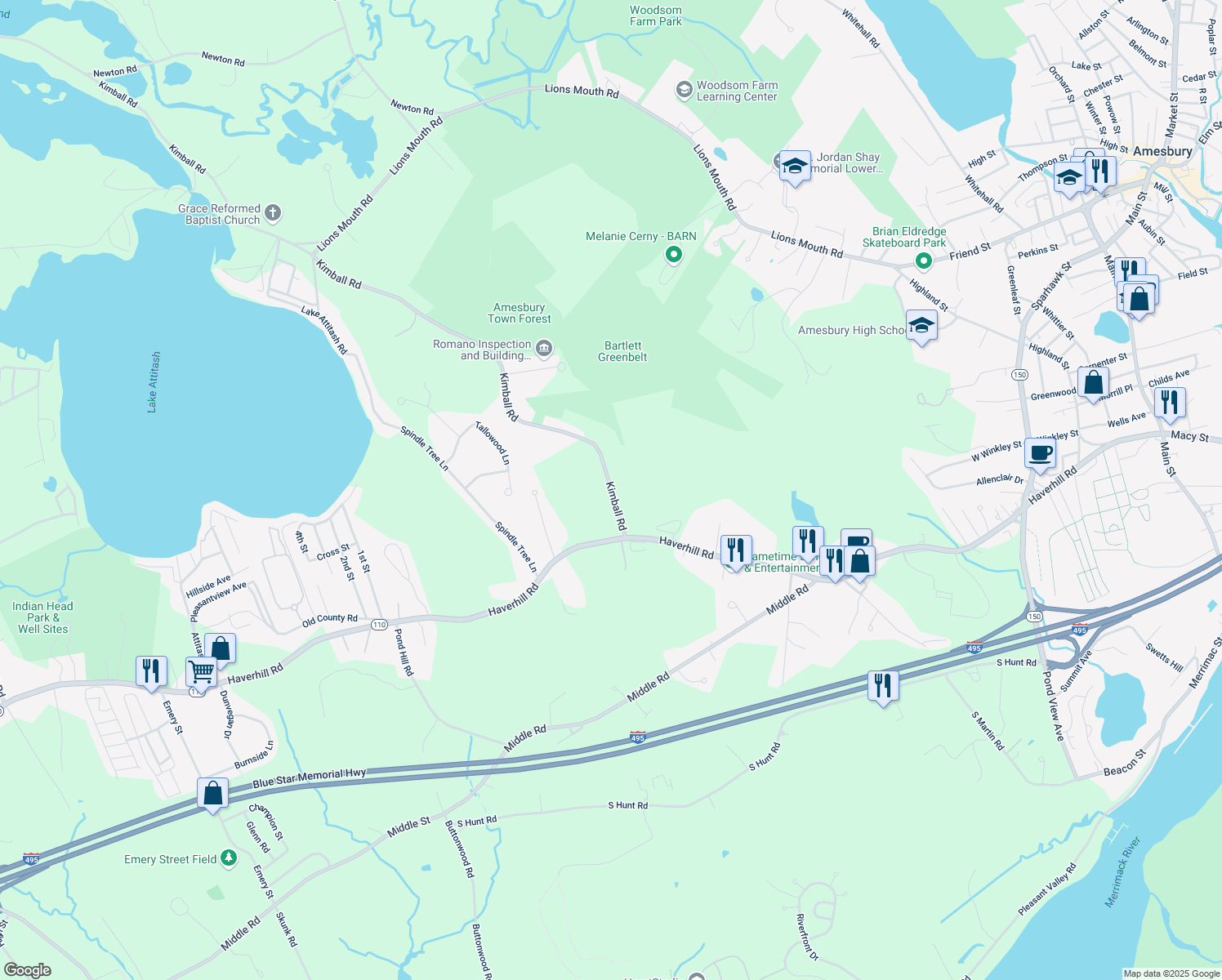 9 Kimball Road, Amesbury MA Walk Score