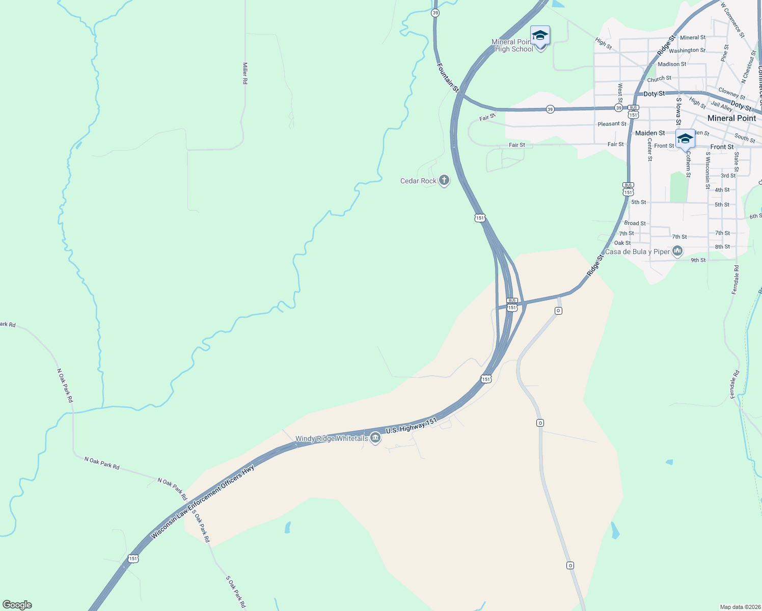 map of restaurants, bars, coffee shops, grocery stores, and more near in Mineral Point