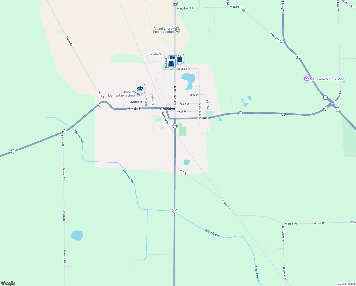 map of restaurants, bars, coffee shops, grocery stores, and more near 205 South Rutland Street in Brooklyn