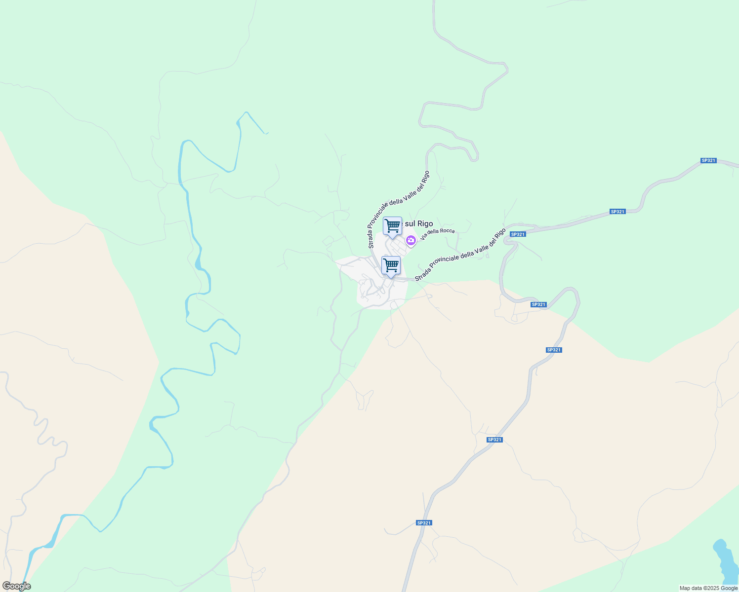 map of restaurants, bars, coffee shops, grocery stores, and more near 27 Via del Poggio in Celle Sul Rigo