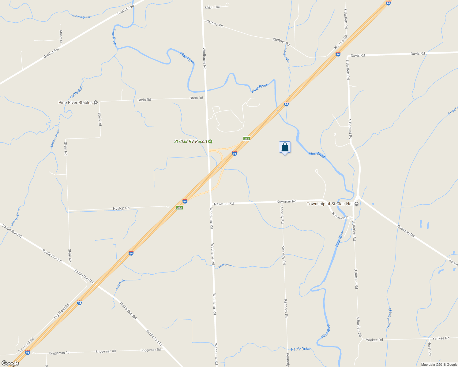 map of restaurants, bars, coffee shops, grocery stores, and more near 5960 Neuman Road in Saint Clair