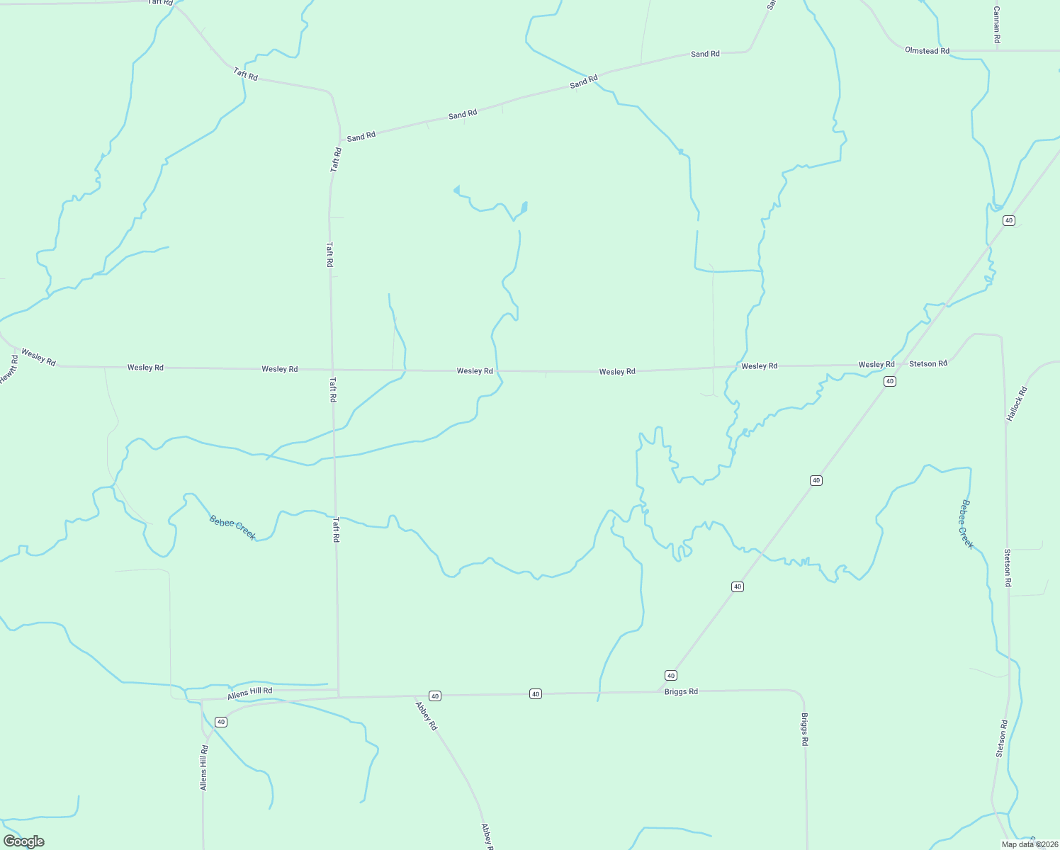map of restaurants, bars, coffee shops, grocery stores, and more near 8349 Wesley Road in Bloomfield