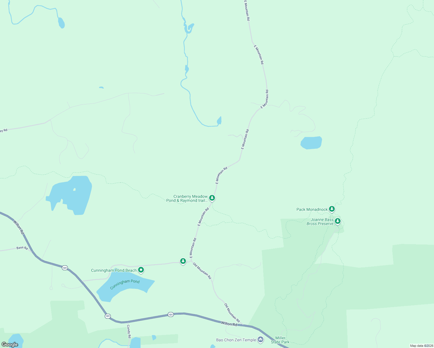 map of restaurants, bars, coffee shops, grocery stores, and more near 535 East Mountain Road in Peterborough