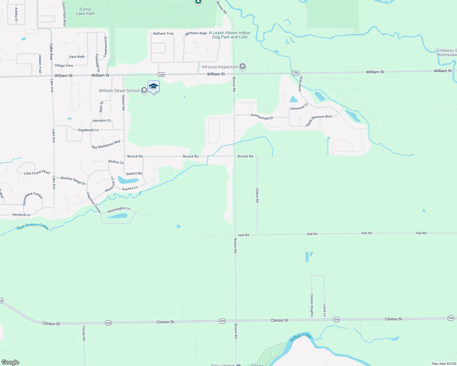 map of restaurants, bars, coffee shops, grocery stores, and more near 3534 Bowen Rd in Lancaster