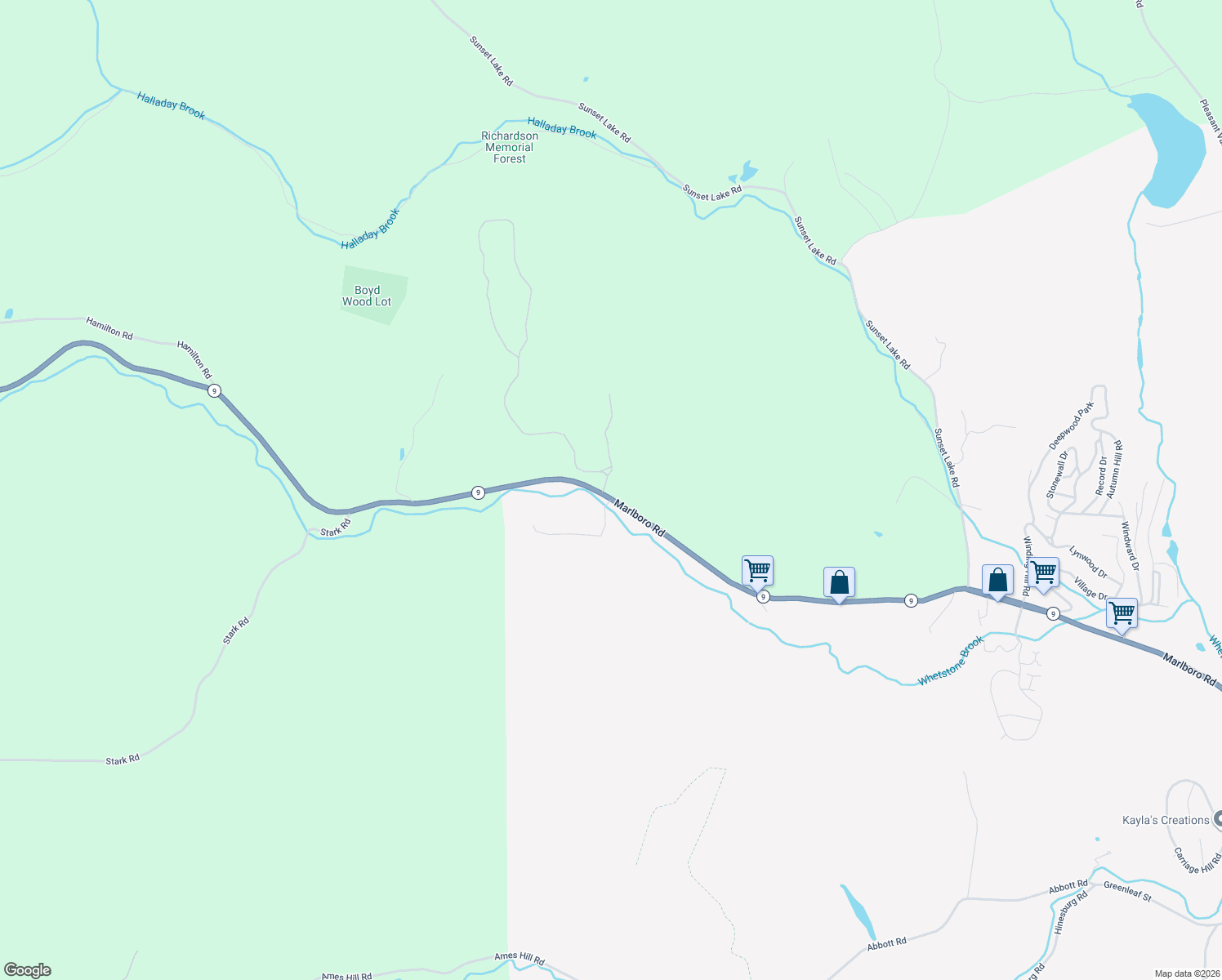 map of restaurants, bars, coffee shops, grocery stores, and more near 14 Cider Mill Hill in Windham County