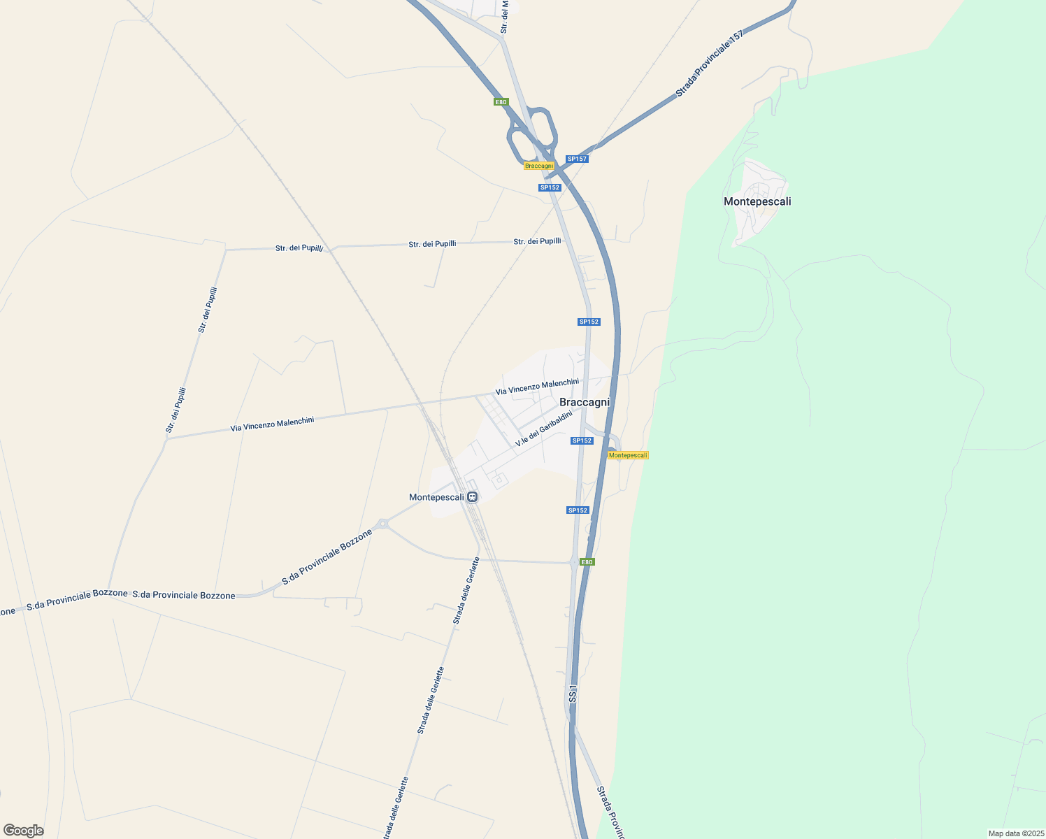 map of restaurants, bars, coffee shops, grocery stores, and more near 21 Via Giuseppe Andreoli in Grosseto