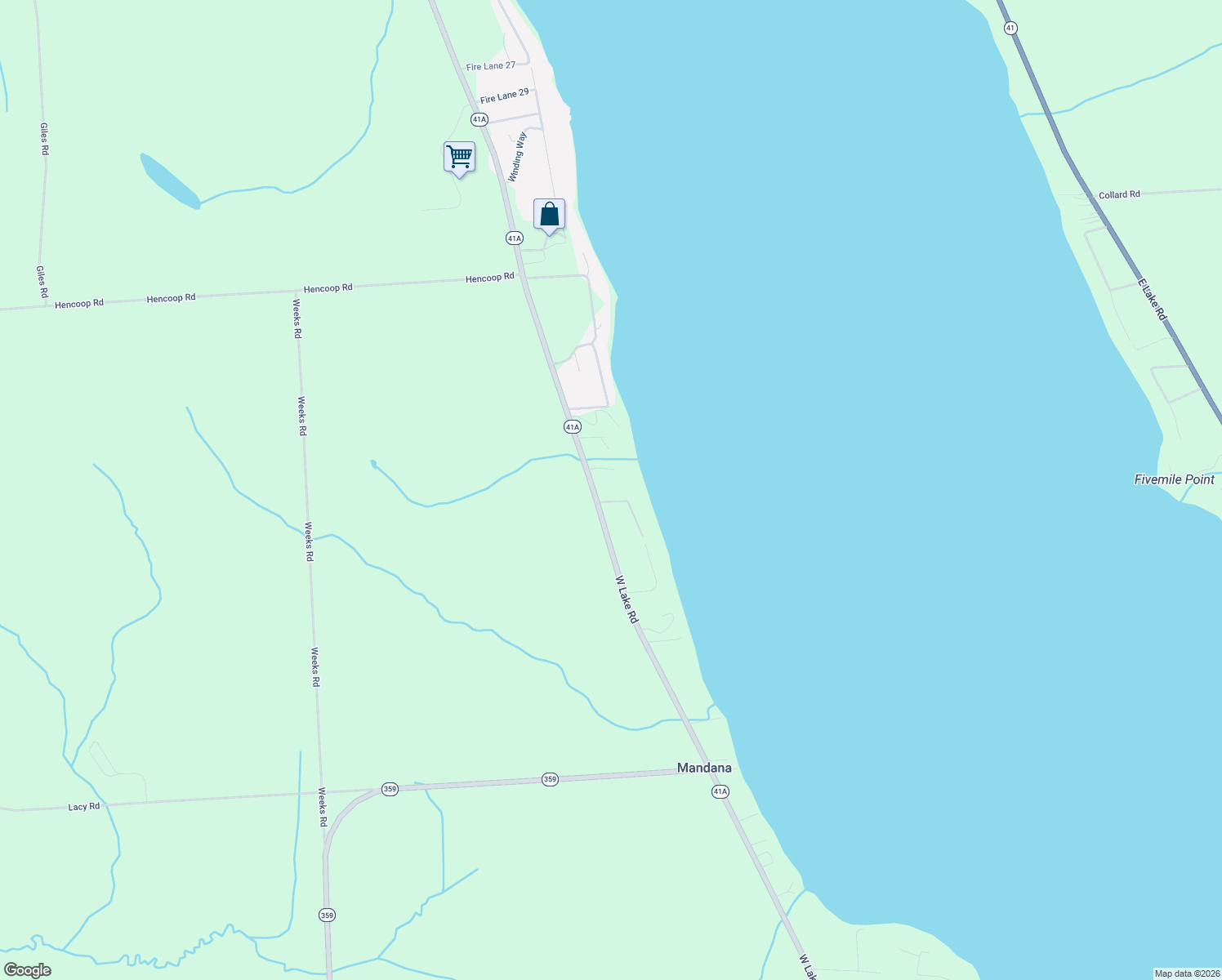 map of restaurants, bars, coffee shops, grocery stores, and more near 2166 West Lake Road in Skaneateles