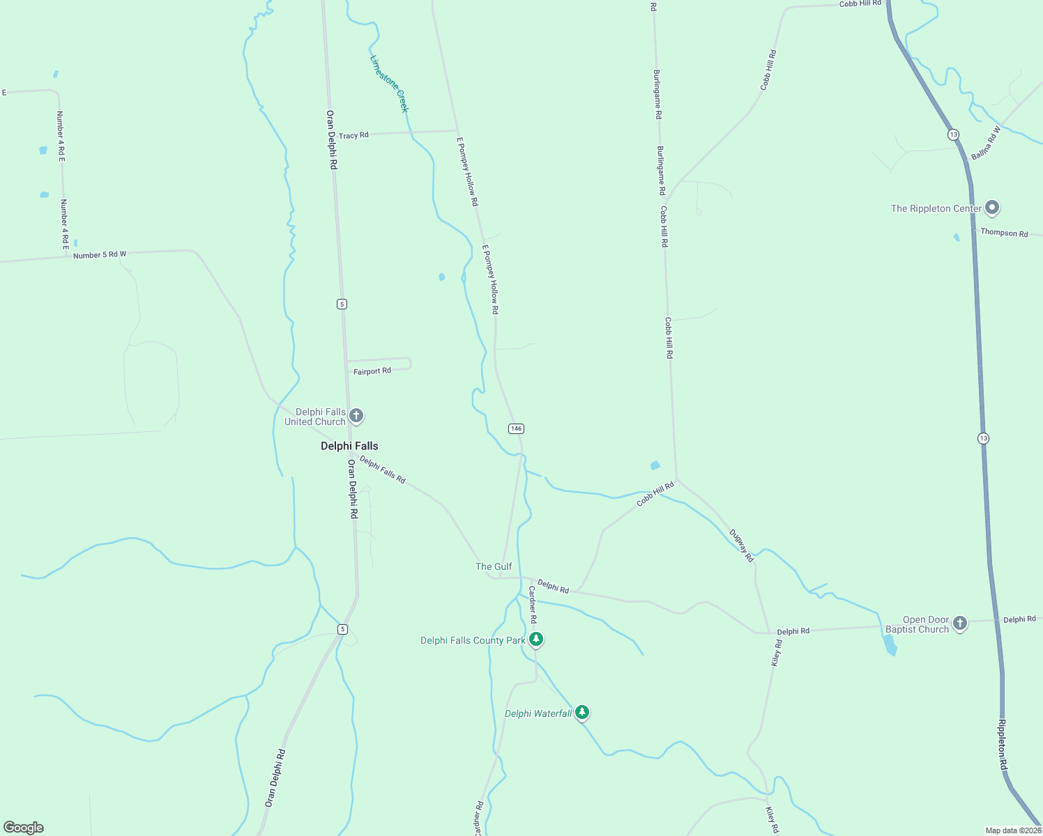 map of restaurants, bars, coffee shops, grocery stores, and more near 2212 East Pompey Hollow Road in Cazenovia