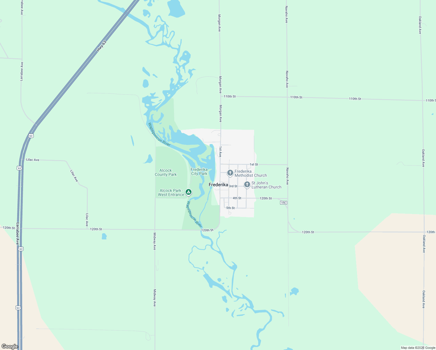map of restaurants, bars, coffee shops, grocery stores, and more near 200 1st St NE in Waverly