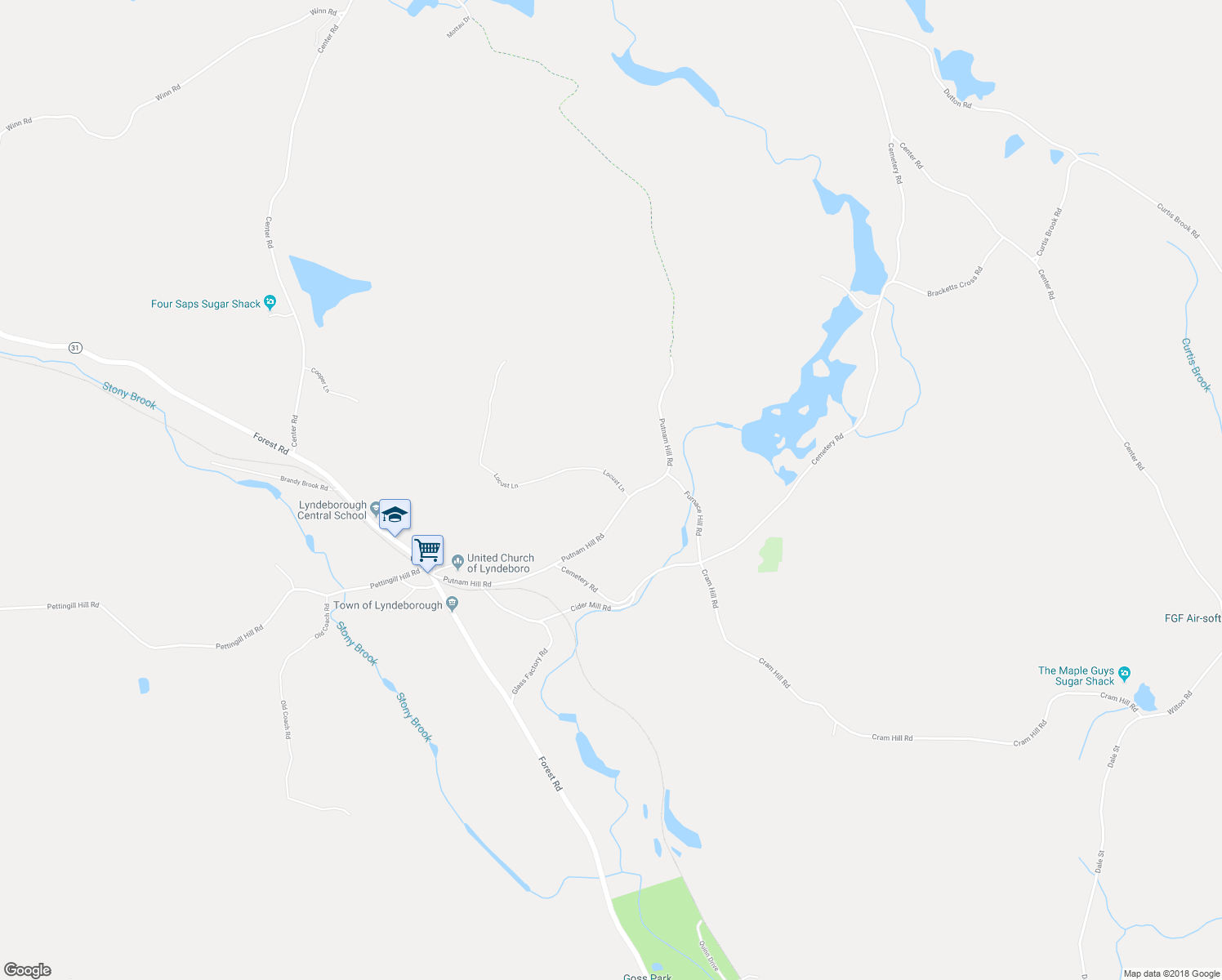 map of restaurants, bars, coffee shops, grocery stores, and more near 9 Locust Lane in Lyndeborough