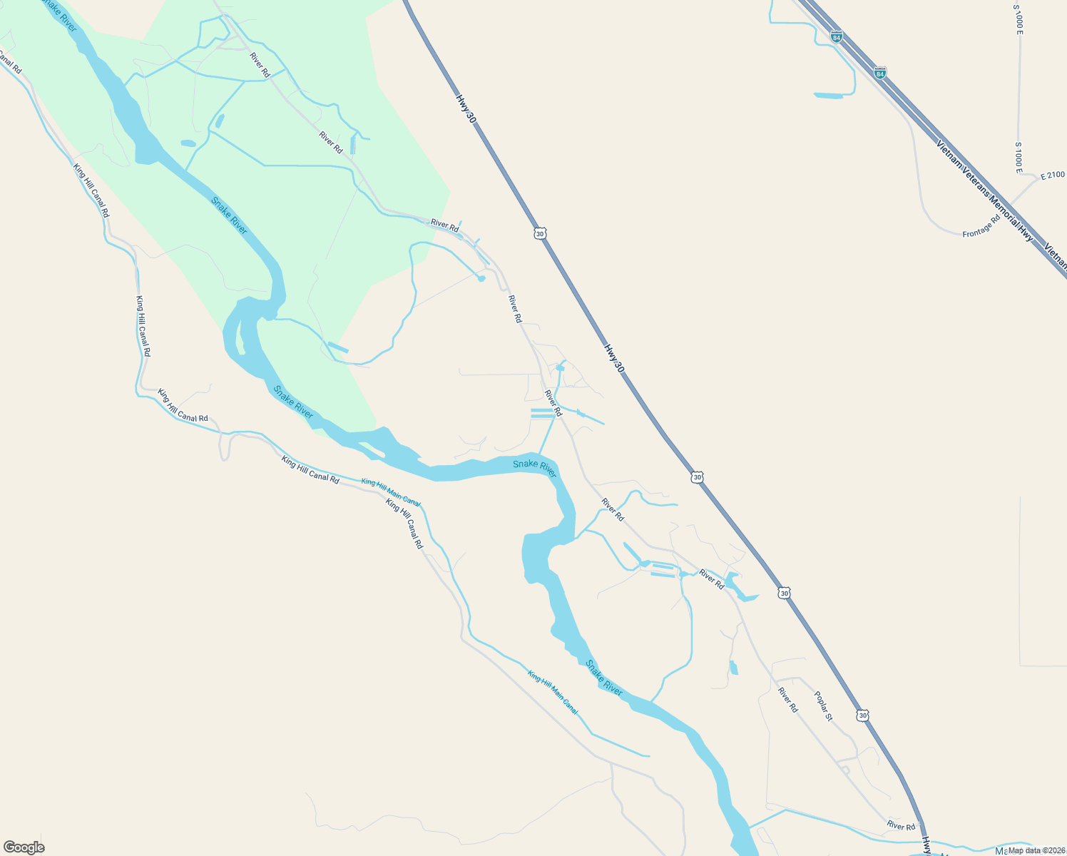 map of restaurants, bars, coffee shops, grocery stores, and more near 855 Pottery Road in Bliss