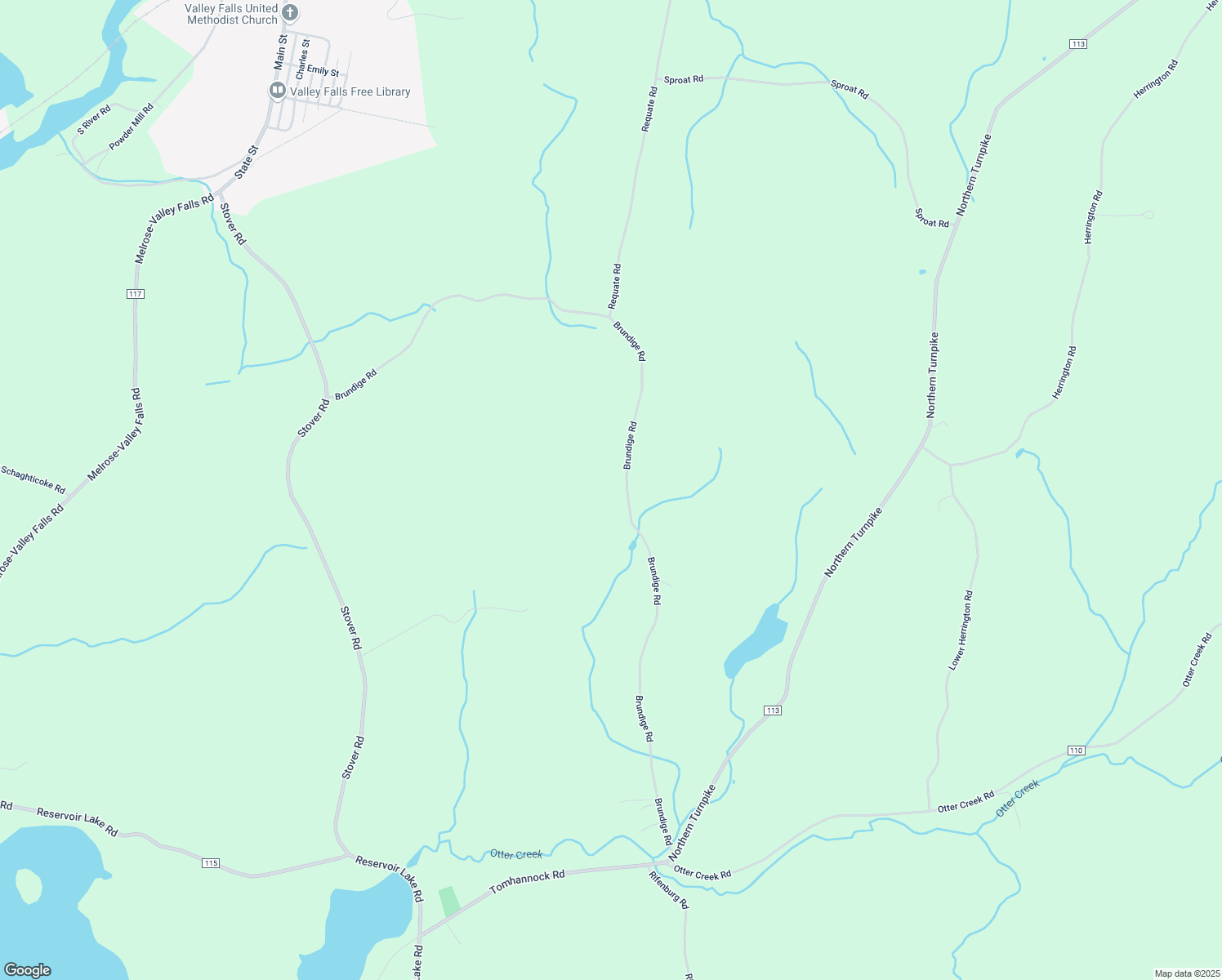 map of restaurants, bars, coffee shops, grocery stores, and more near 209 Brundige Road in Valley Falls