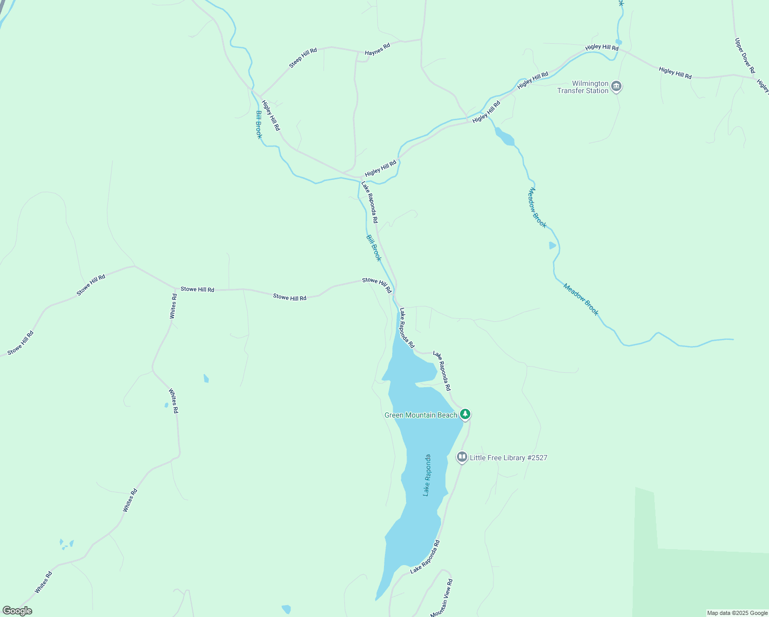 map of restaurants, bars, coffee shops, grocery stores, and more near 142 West Lake Road in Wilmington