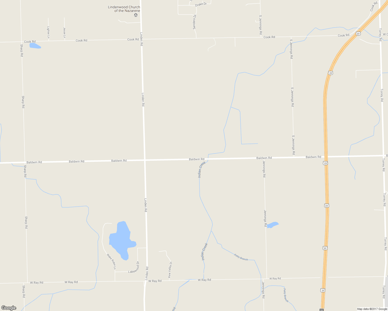 map of restaurants, bars, coffee shops, grocery stores, and more near 4306 Baldwin Road in Grand Blanc