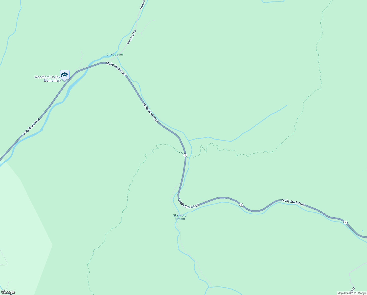 map of restaurants, bars, coffee shops, grocery stores, and more near 2461 Molly Stark Trail in Woodford