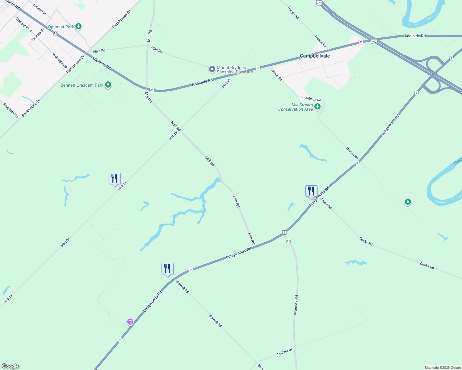 22048 Mill Road, Mount Brydges ON Walk Score