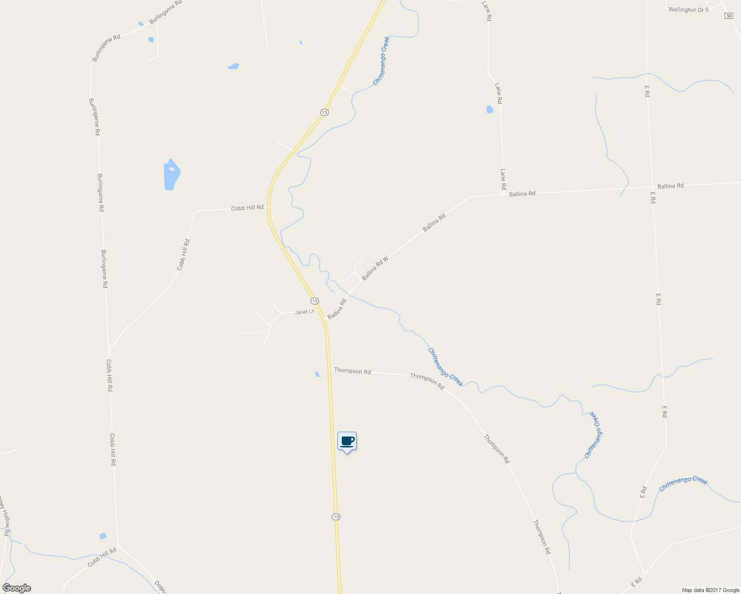 map of restaurants, bars, coffee shops, grocery stores, and more near 1870 Ballina Road in Cazenovia