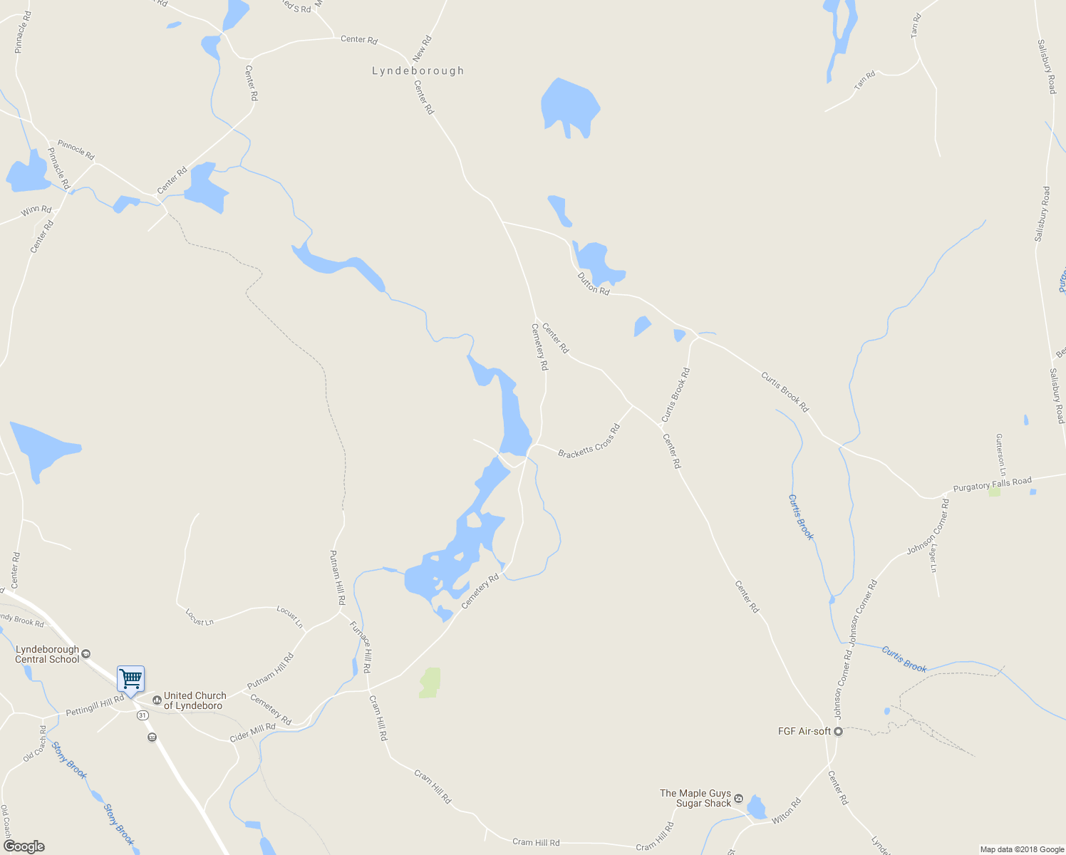 map of restaurants, bars, coffee shops, grocery stores, and more near 313 Cemetery Road in Lyndeborough