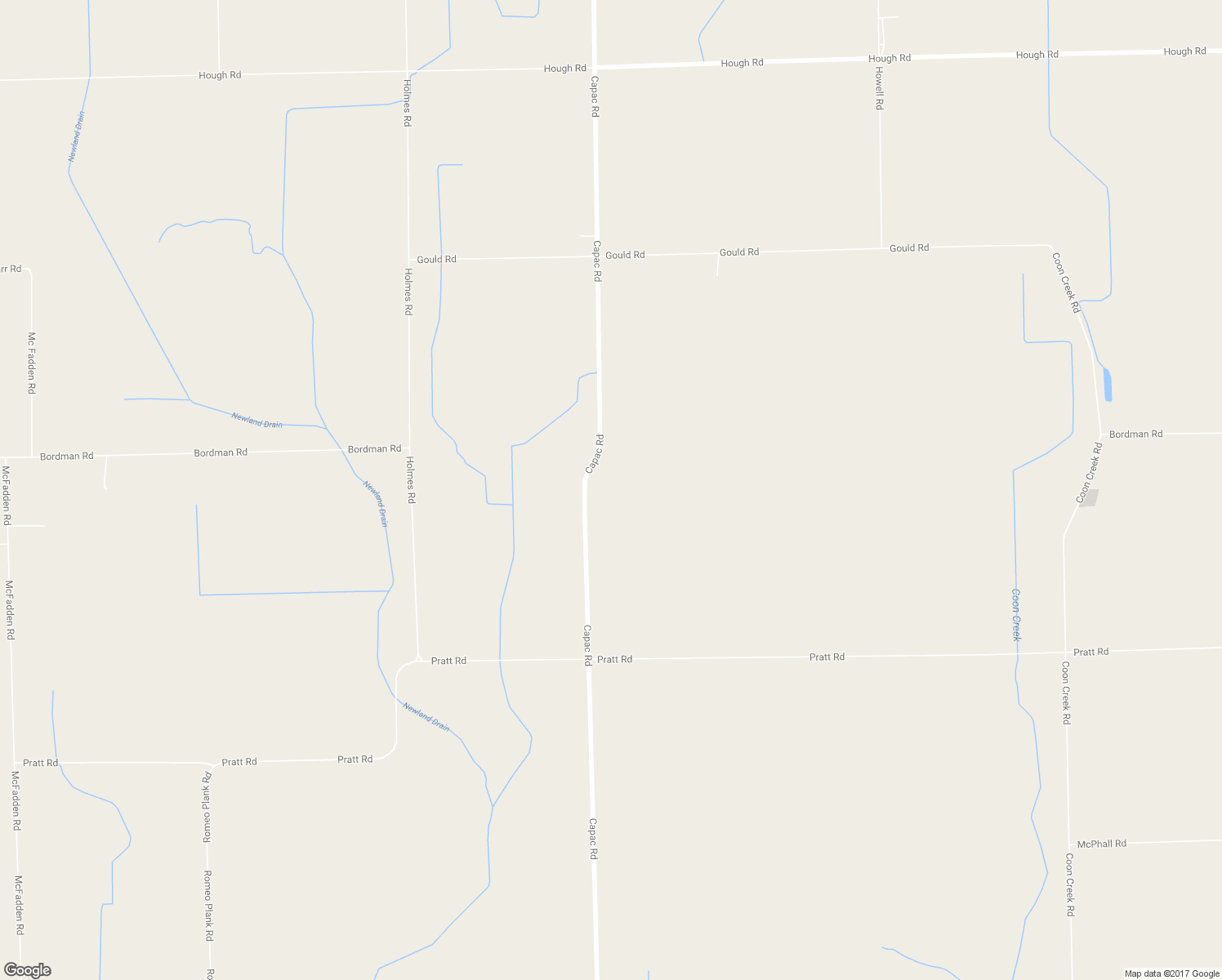 map of restaurants, bars, coffee shops, grocery stores, and more near 80780 Capac Road in Armada