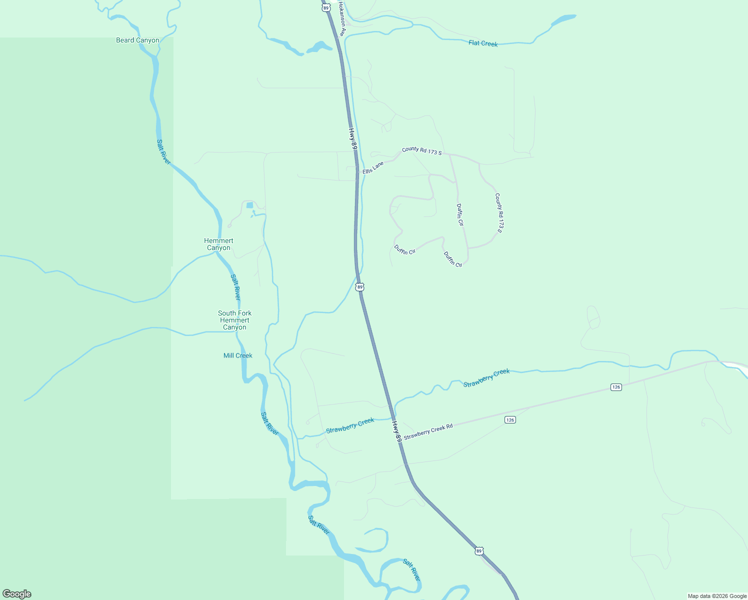map of restaurants, bars, coffee shops, grocery stores, and more near U.S. 89 in Thayne