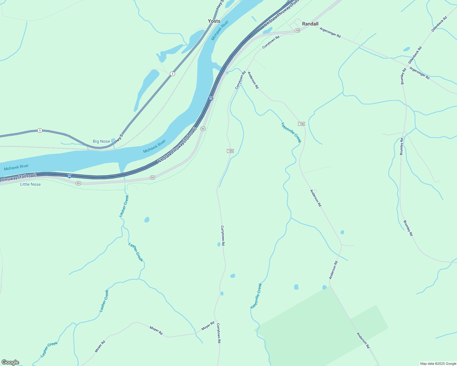 map of restaurants, bars, coffee shops, grocery stores, and more near 391 Currytown Road in Sprakers