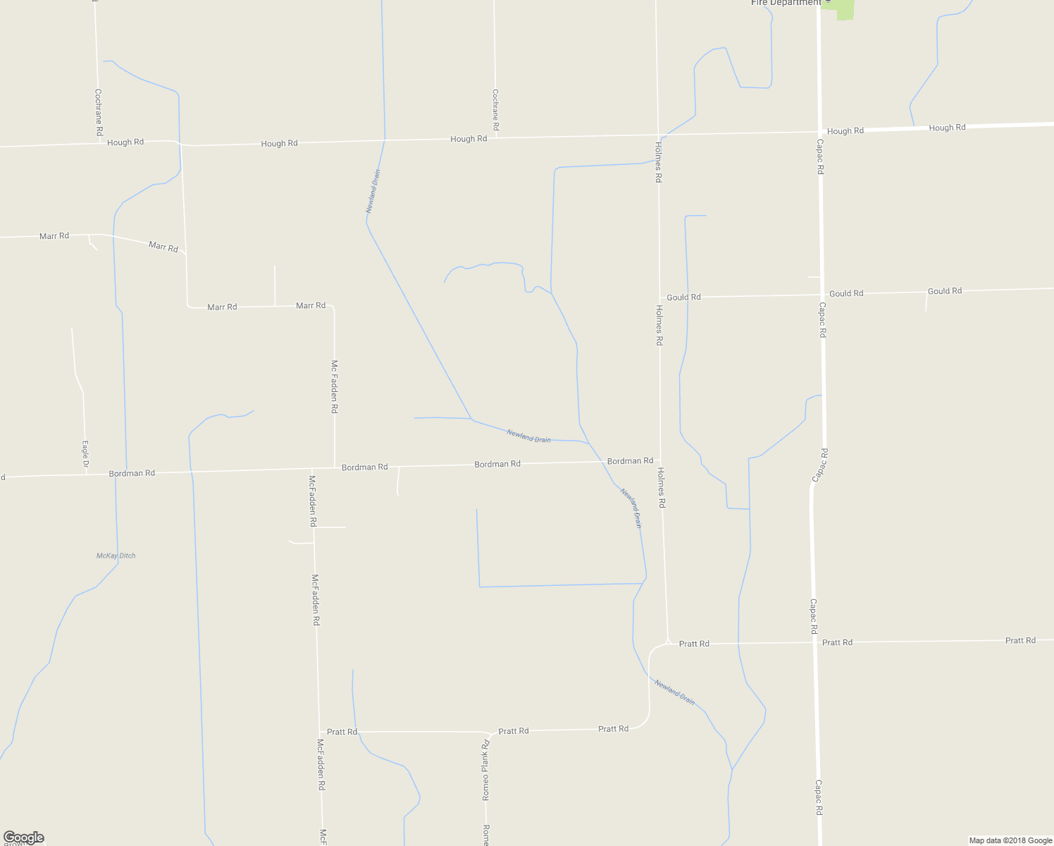 map of restaurants, bars, coffee shops, grocery stores, and more near 16699 Bordman Road in St. Clair County