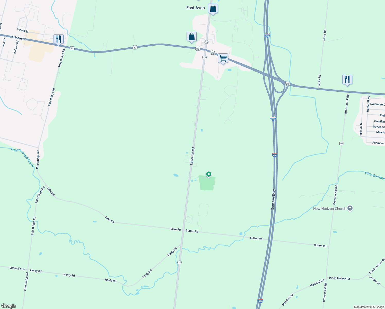 map of restaurants, bars, coffee shops, grocery stores, and more near 1931 Lakeville Rd in Avon
