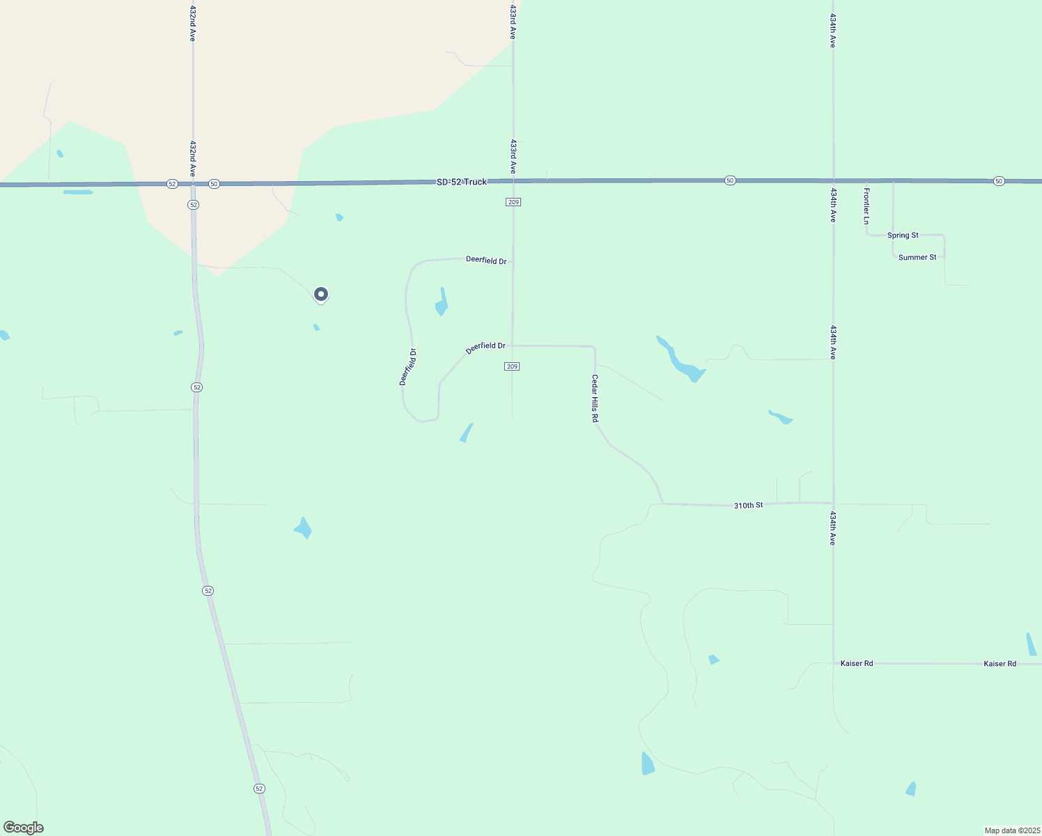 map of restaurants, bars, coffee shops, grocery stores, and more near 30974 433rd Avenue in Yankton