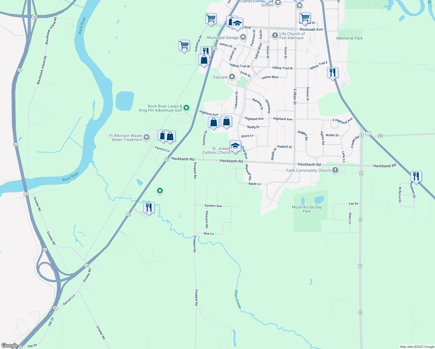N1662 Pleasant Road, Fort Atkinson WI Walk Score