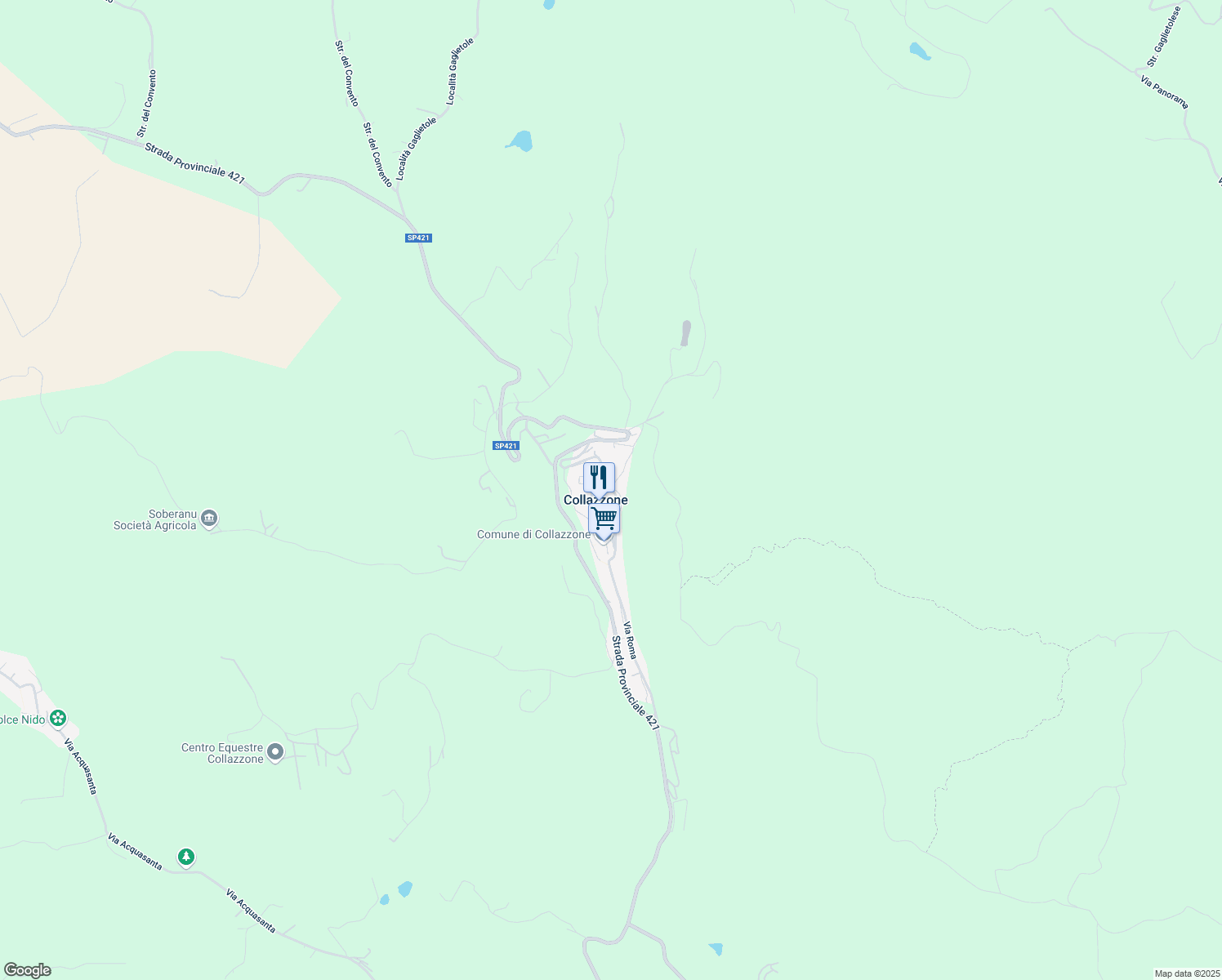 map of restaurants, bars, coffee shops, grocery stores, and more near 10 Via Santa Maria in Collazzone