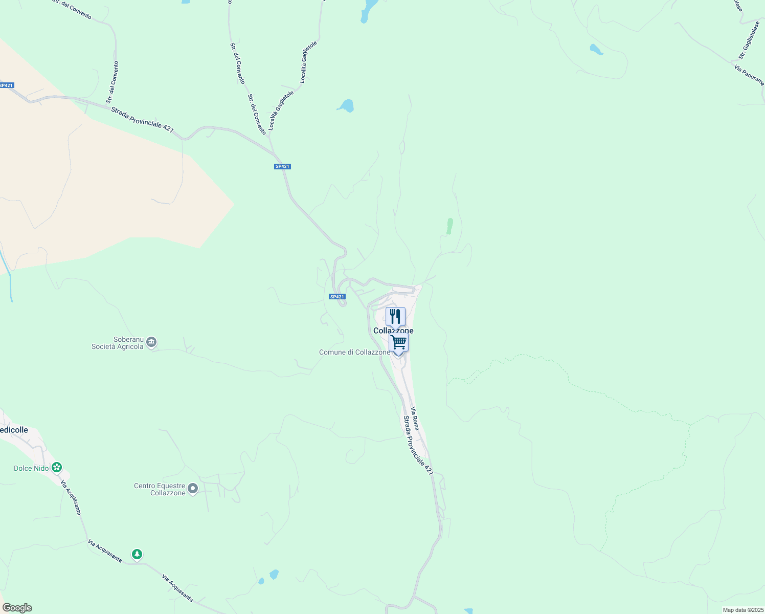 map of restaurants, bars, coffee shops, grocery stores, and more near in Collazzone