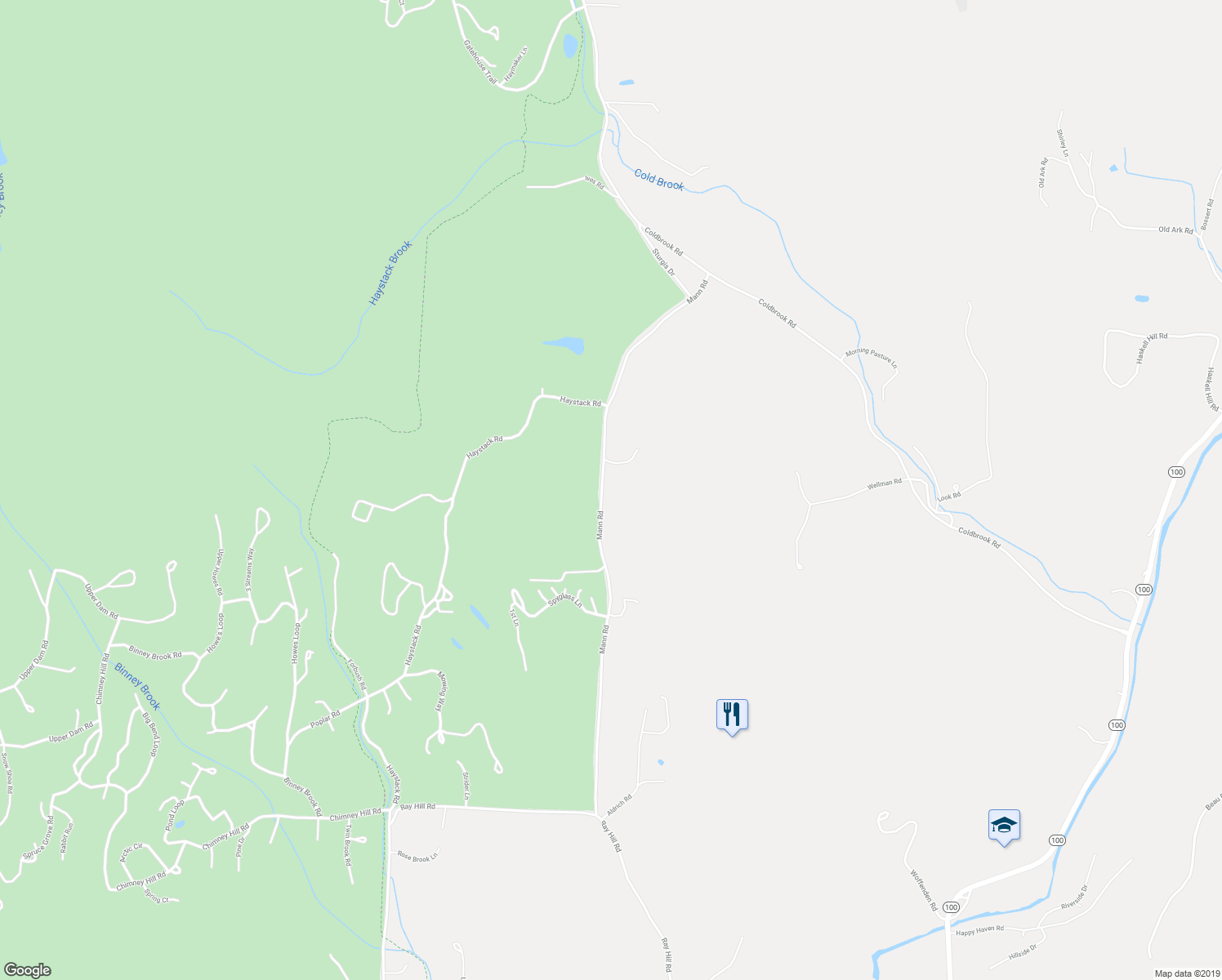 map of restaurants, bars, coffee shops, grocery stores, and more near 187 Mann Road in Wilmington