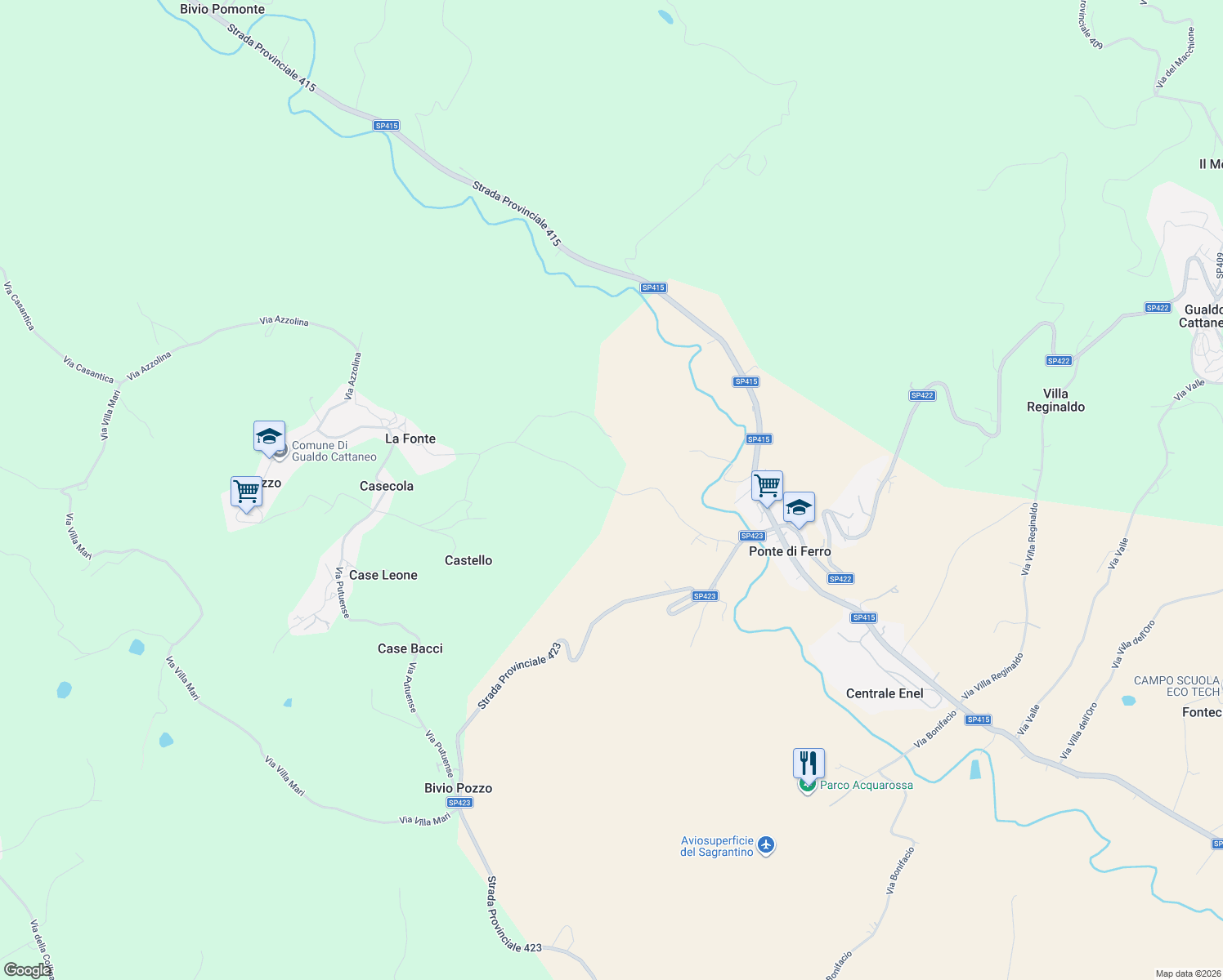 map of restaurants, bars, coffee shops, grocery stores, and more near in Province of Perugia