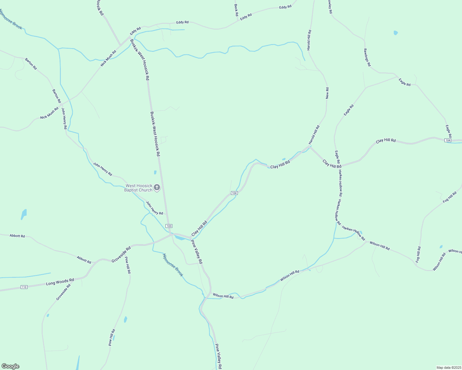 map of restaurants, bars, coffee shops, grocery stores, and more near 123 Clay Hill Road in Hoosick Falls