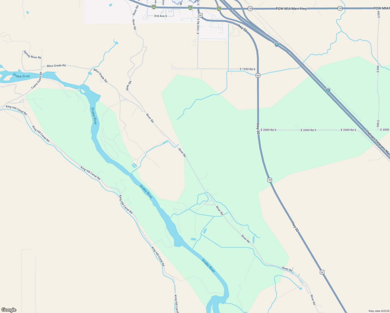 map of restaurants, bars, coffee shops, grocery stores, and more near in Bliss