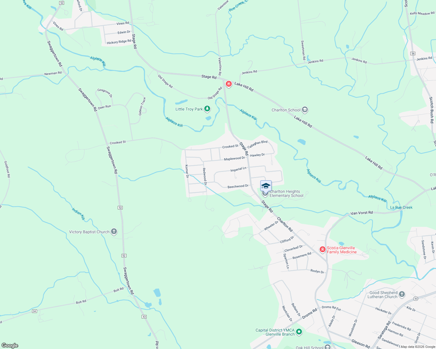 map of restaurants, bars, coffee shops, grocery stores, and more near 15 Imperial Lane in Ballston Lake