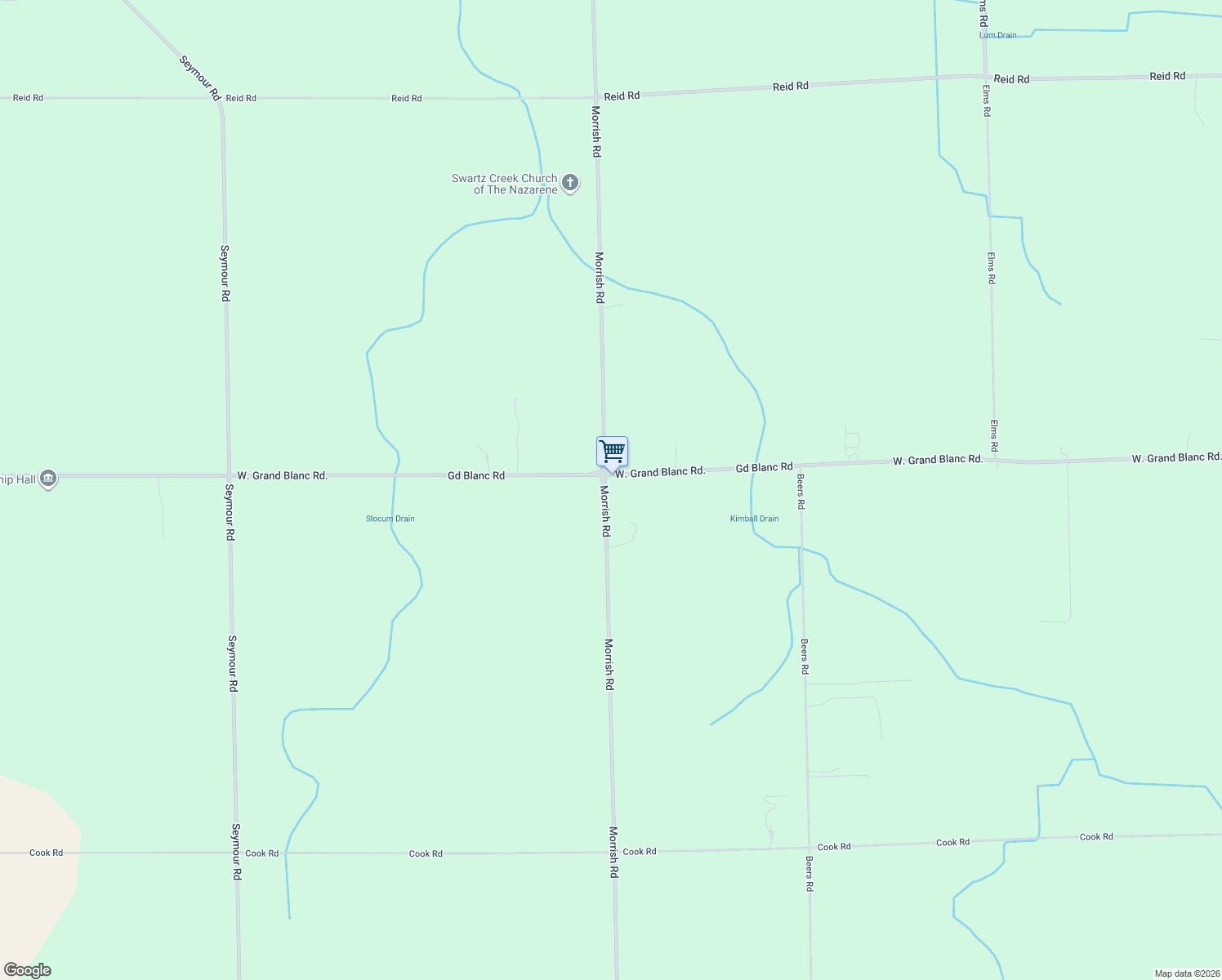 map of restaurants, bars, coffee shops, grocery stores, and more near 8019 Morrish Rd in Swartz Creek