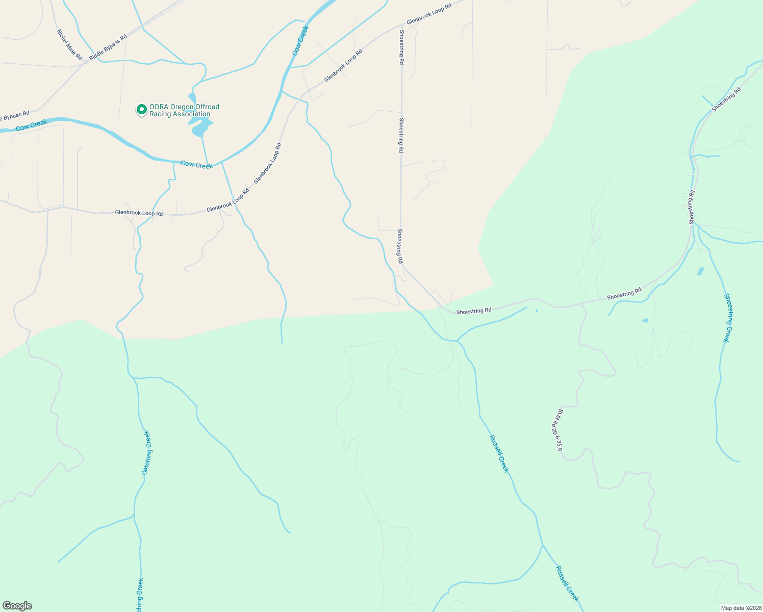 map of restaurants, bars, coffee shops, grocery stores, and more near 150 Hackett Lane in Riddle