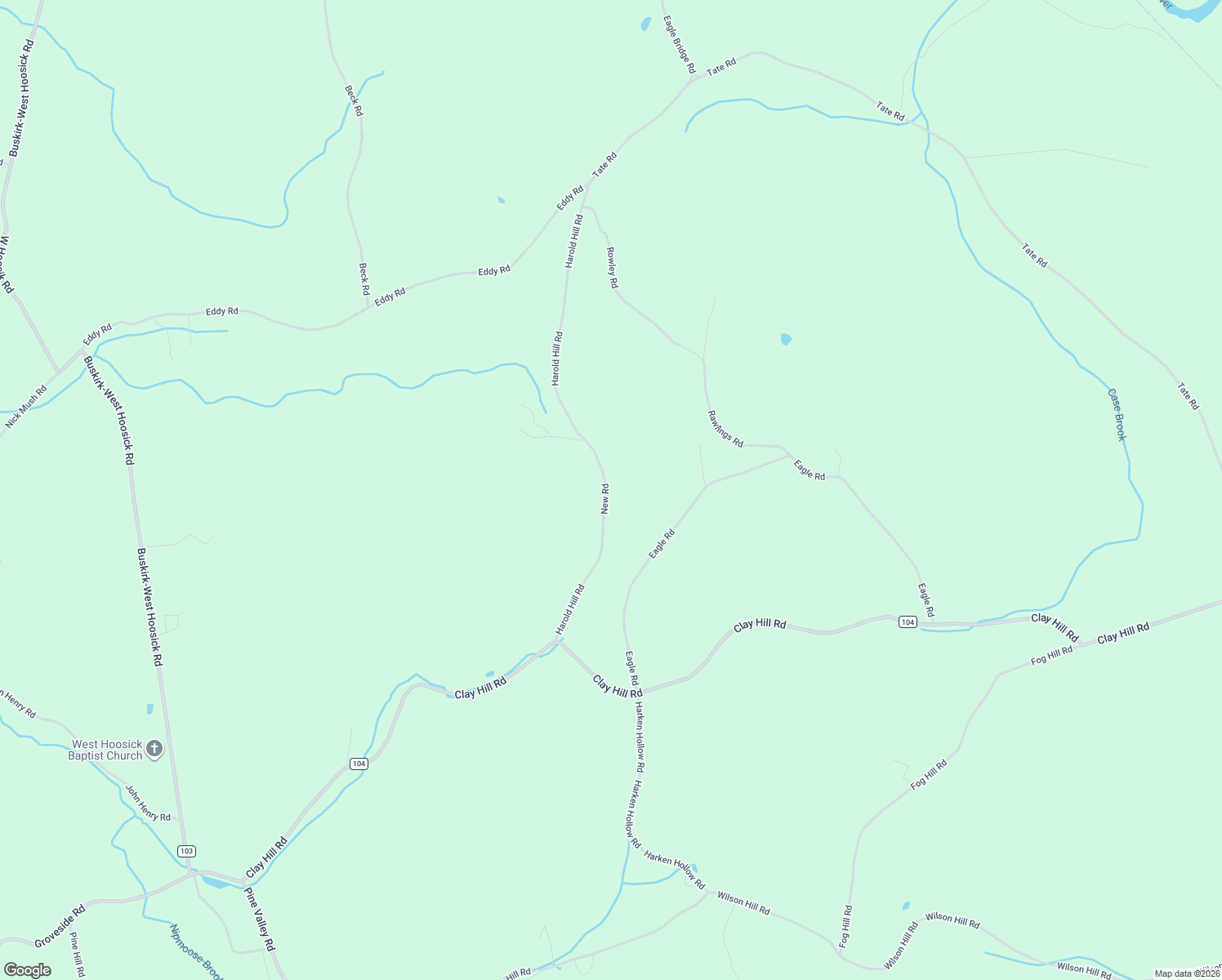 map of restaurants, bars, coffee shops, grocery stores, and more near 106-108 New Road in Hoosick Falls