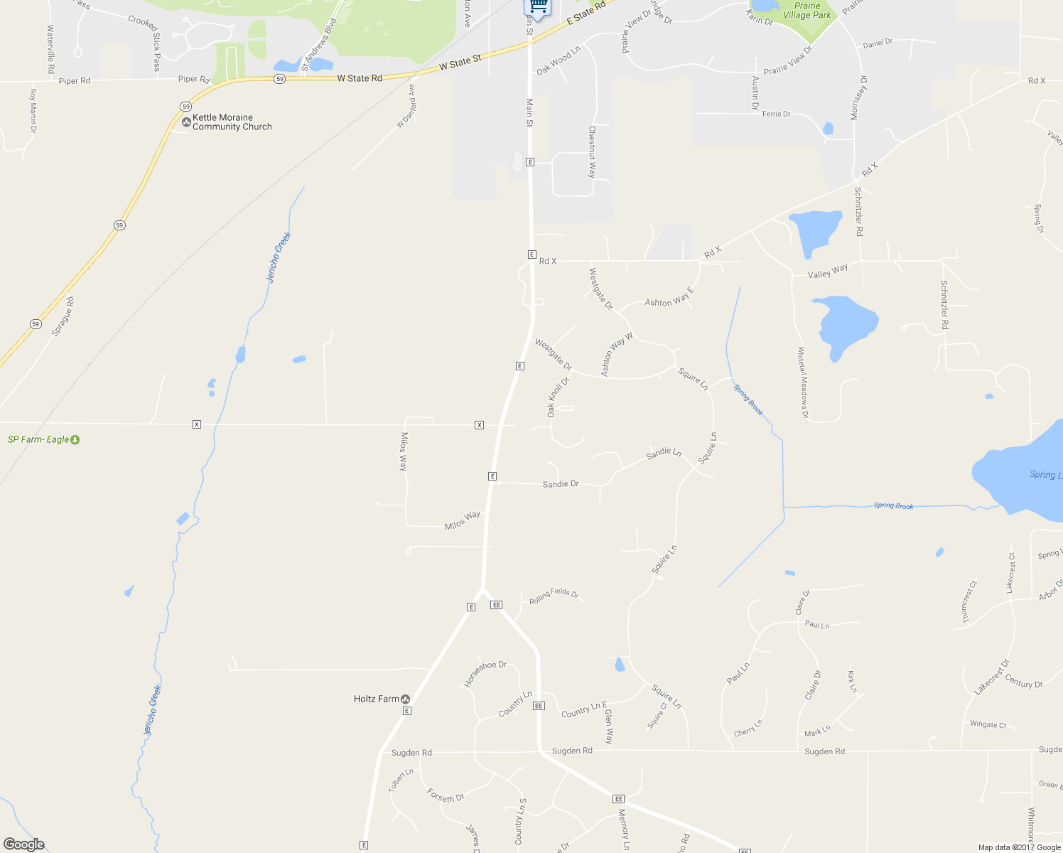 map of restaurants, bars, coffee shops, grocery stores, and more near 87110 Short Road in Mukwonago